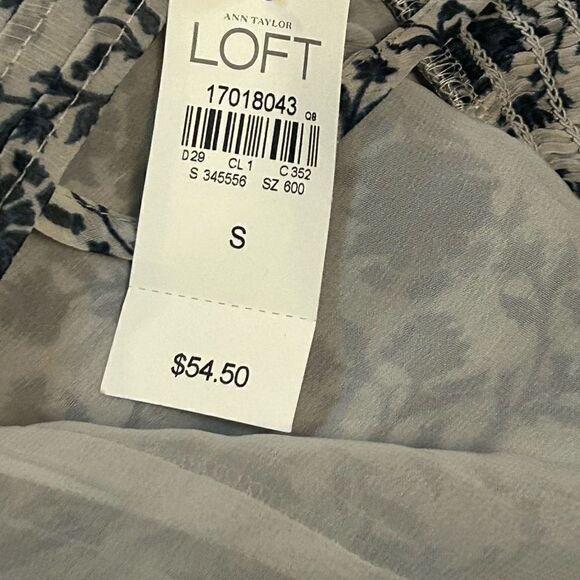 LOFT women’s teal and gray print tank camisole size small NWT - Picture 4 of 8